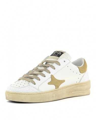 Scarpa Ama Brand 2413 bianco beige-frontale