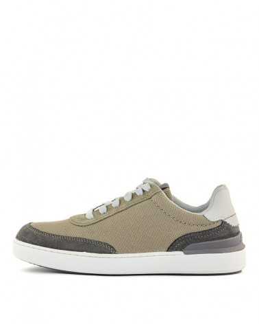 Scarpa Clarks CourtLite Tor canvas grigio-lato esterno