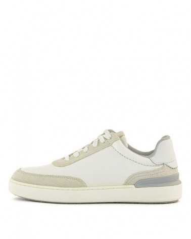 Scarpa Clarks CourtLite Tor canvas bianco-lato esterno