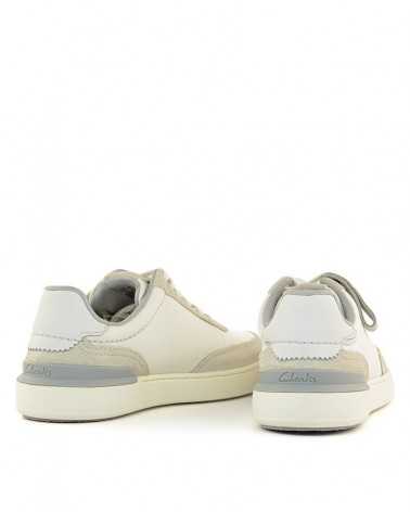 Scarpe Clarks CourtLite Tor canvas bianche-posteriore