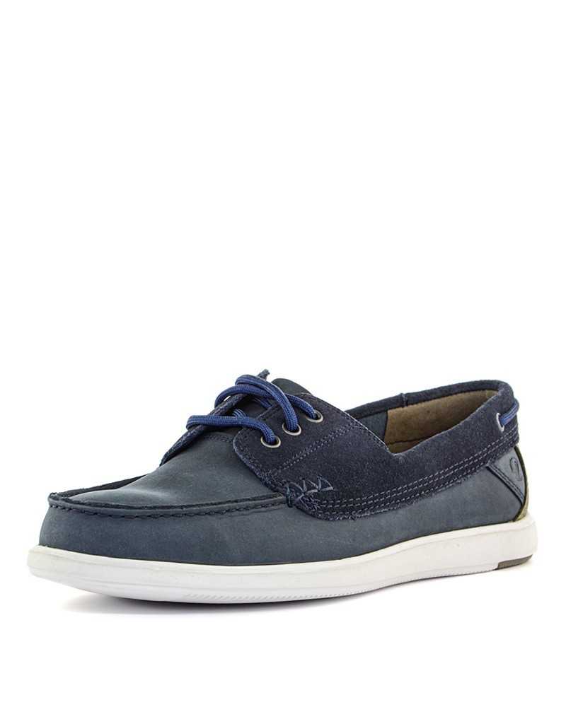 Mocassino Clarks Bratton Boat navy blue-frontale