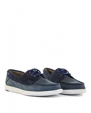 Mocassini Clarks Bratton Boat navy blue-frontale