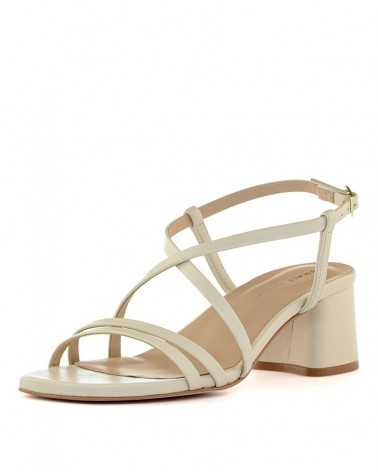 Sandalo con tacco Frau 93p2 beige-frontale