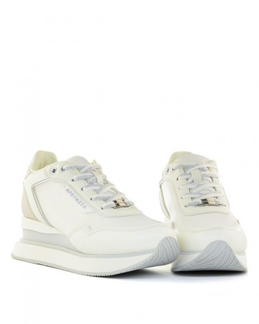 Scarpe Apepazza Marghe bianco argento-frontale