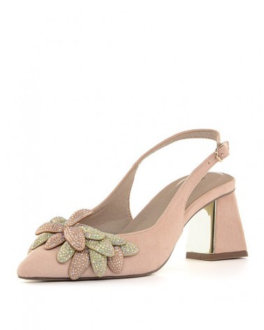 Slingback Menbur Volans nude-frontale