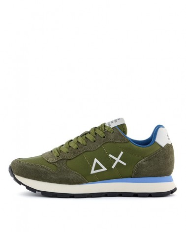 Sneakers uomo Sun68 Tom Solid Militare verde: dettaglio del design laterale e del logo